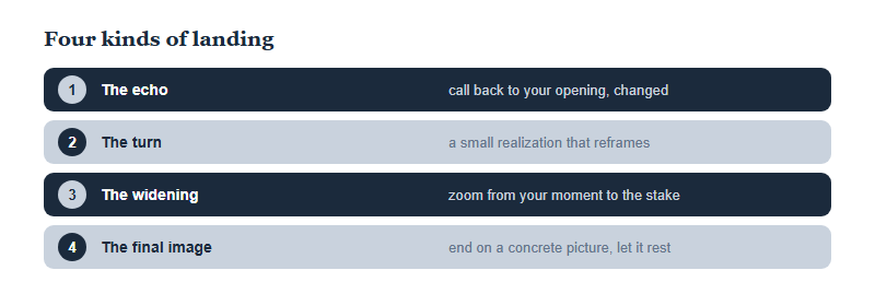How to End a NYT Contest Entry: Last Lines That Land